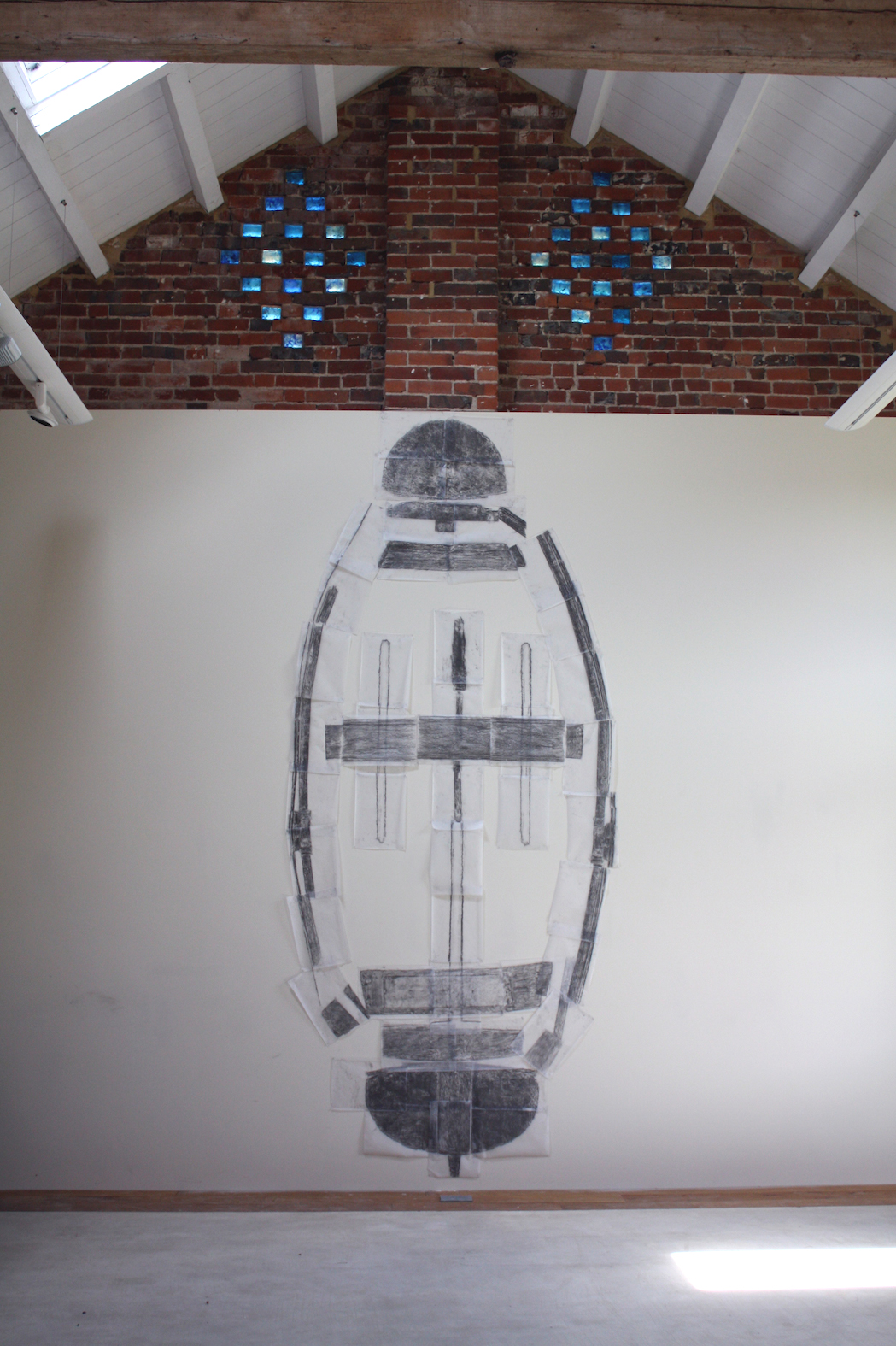 05 Boat, 2009, graphite on tracing paper, 375 x 200 cm